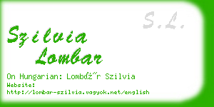 szilvia lombar business card